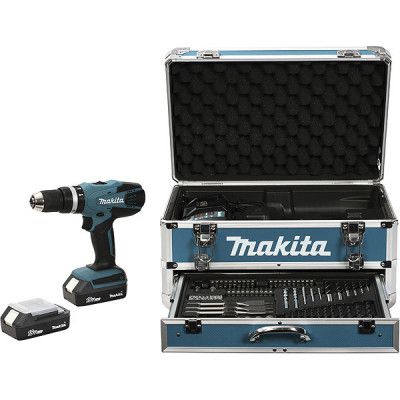 Makita HP457DWE10 (2 x 1,5 Ah + 74 accessoires) : meilleur prix, test et  actualités - Les Numériques