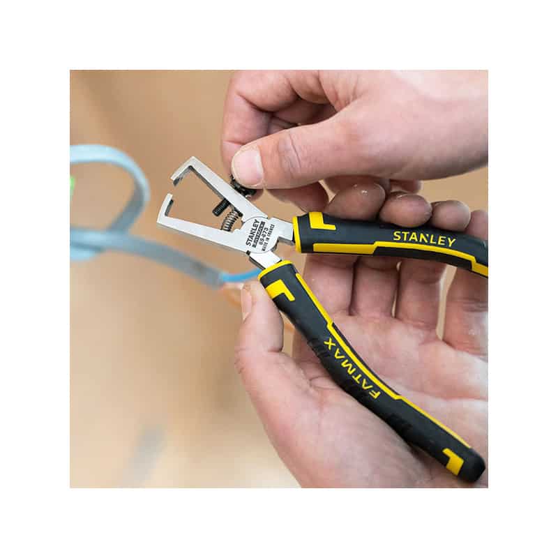 Stanley - FatMax 0-89-873 max Steel Pince À Dénuder 160 mm Gamme Fatmax - Fabriqués en France - Vis de Réglage - Acier Trempé - Poignée Bi matière - Conforme Aux Normes Stanley - FatMax 0-89-873 max Steel Pince À Dénuder 160 mm Gamme Fatmax - Fabriqués en France - Vis de Réglage - Acier Trempé - Poignée Bi matière - Conforme Aux Normes