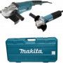 Pack meuleuses ø230 ga9020 + ø125 9558hnrg + coffret dk0053g makita