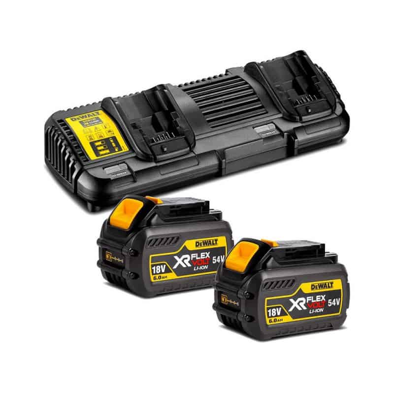 Pack chargeur + 2 batteries 18V/54V 6Ah/2Ah XR FLEXVOLT DEWALT