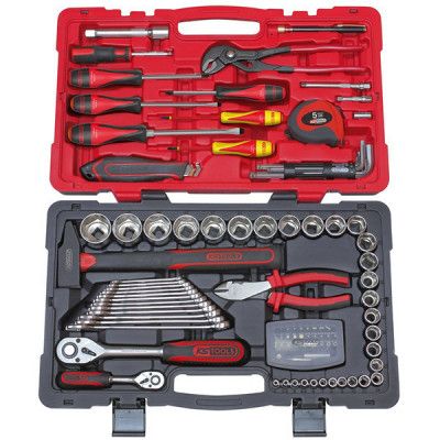 KS Tools 911.0751 - Coffret de douilles 12 pans et accessoires 3/4