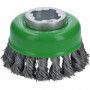 Brosse boisseau à fils torsadés x-lock 75mm heavy for inox bosch