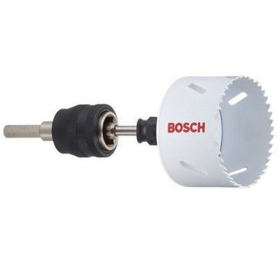 Test Bosch: Adaptateur Power Change, scie trépan et cloche