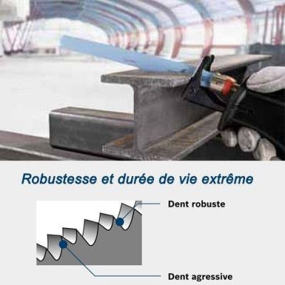 Lames De Scie Sabre Bosch Endurance For Heavy Metal - 5 Pièces - Pour Métal Jusqu'à 8mm
