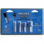 Lot de 4 mèches droites carbure queue 8mm 428 700 04 leman