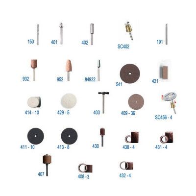 Coffret de 100 Accessoires Dremel SC723 pour Outil Multifonction Découper,  Poncer, Graver, Meuler, Nettoyer, Sculpter et Polir