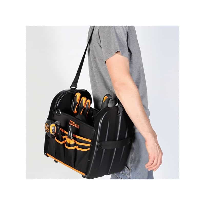 Sac Porte-outils Beta C4 - Tissu Technique, Seau Paroi Solide, Pieds Caoutchouc