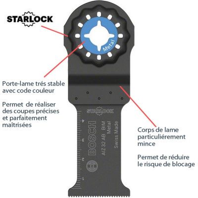 Lame De Scie Plongeante Bosch HCS AIZ 65 BSC Pour Bois Dur - 40 X 65 Mm, Compatible Multifonctions Starlock
