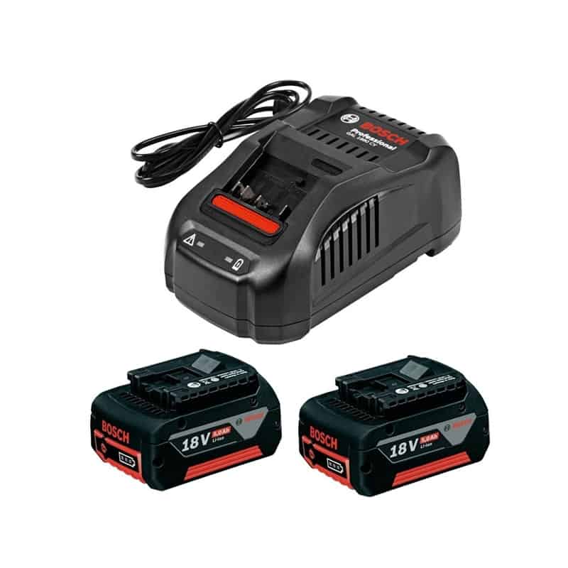 BOSCH Pack 2 batteries 18V 5Ah + Chargeur GAL1880 CV - 1600A00B8J