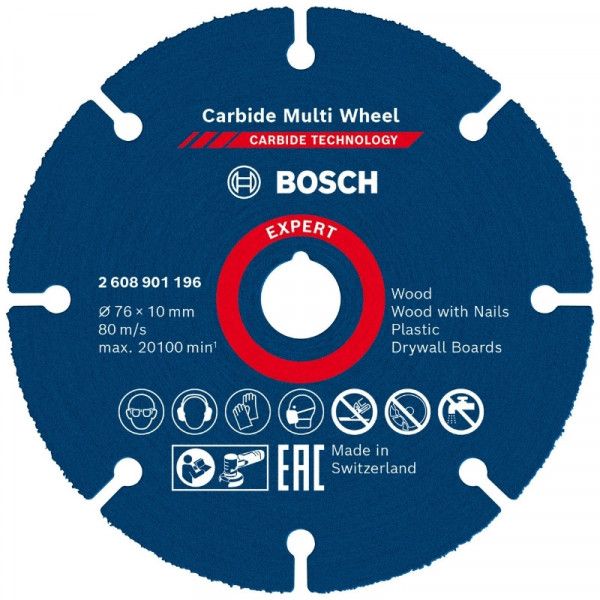 BOSCH EXPERT - Disque carbure Multimatériaux 76 mm - 2608901196