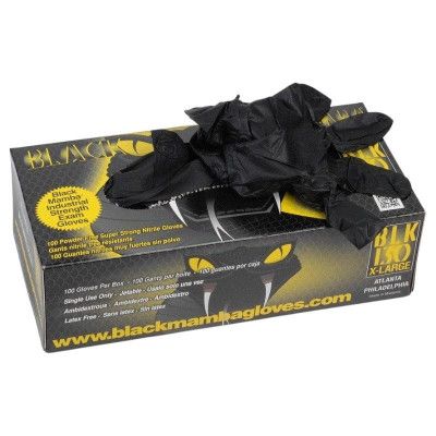 Boîte de 100 gants BLACKMAMBA XL ref BLM05008 de marque CBM 