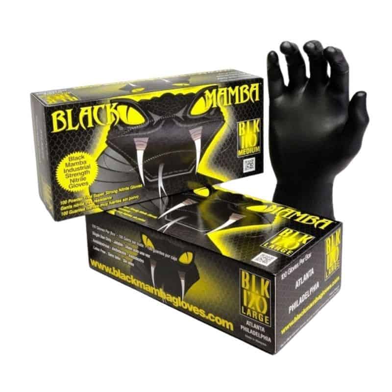 10 boîtes de 100 gants en nitrile noir