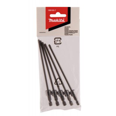 Promo Lot de 5 embouts phillips 2 makita 199155-7 pour pour visseuse à placo  makita dfs452 , makita fs6300 chez Brico Cash