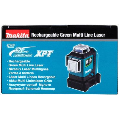 Makita Rechargeable Multi Line Laser 12V max - Green Laser (SK700GD) 