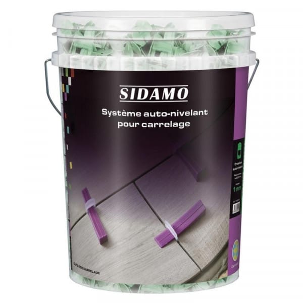 SIDAMO Seau 1000 Croisillons auto-nivelants -  1, 2 ou 3 mm