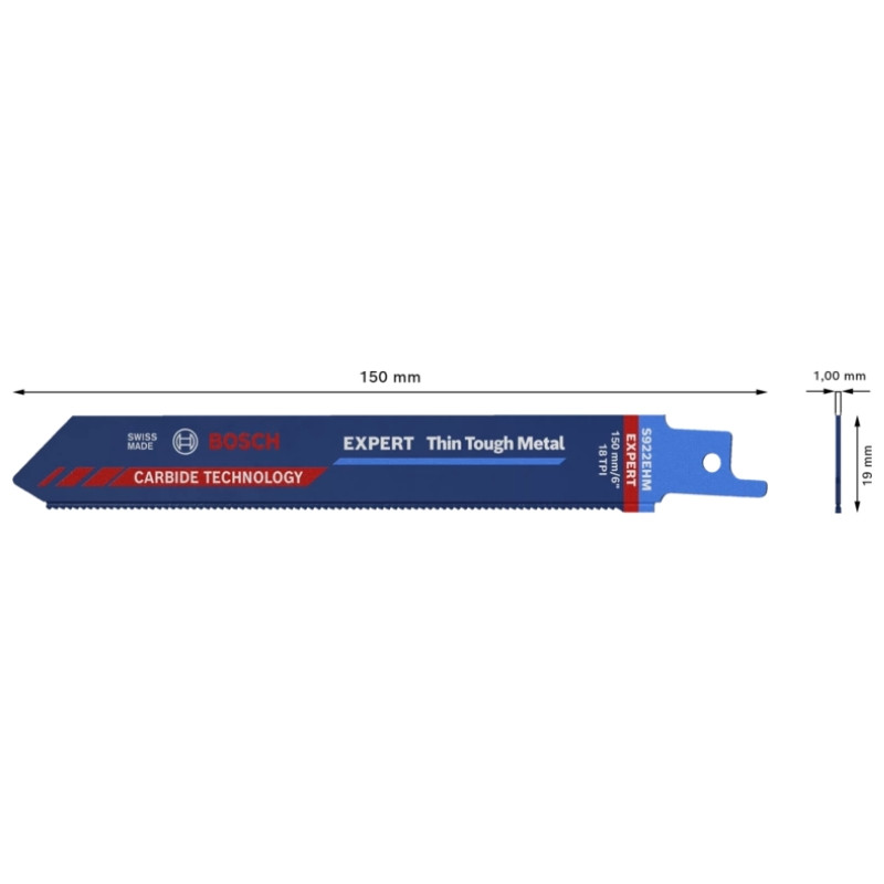 3 Lames Scie Sabre Bosch - Pour Bois, Métal, Plastique - Set Polyvalent Et Robuste