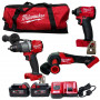 MILWAUKEE Pack 3 outils 18V 2x5Ah - M18 FPP3C-502B