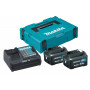 Pack 2 batteries 12v cxt 4 ah + chargeur dc10sb 197641-2 makita