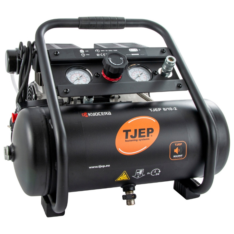 TJEP | Compresseur silencieux 8 L 131 l/min - 8/10-2 | 123056
