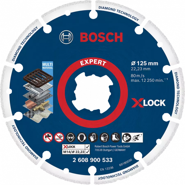 BOSCH EXPERT - Disque diamant métal X-Lock 125mm - 2608900533