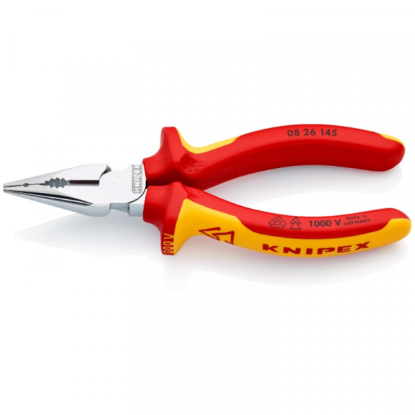 KNIPEX Pince universelle 145mm Bec demi-ronds - 1000V - 08 26 145 SB