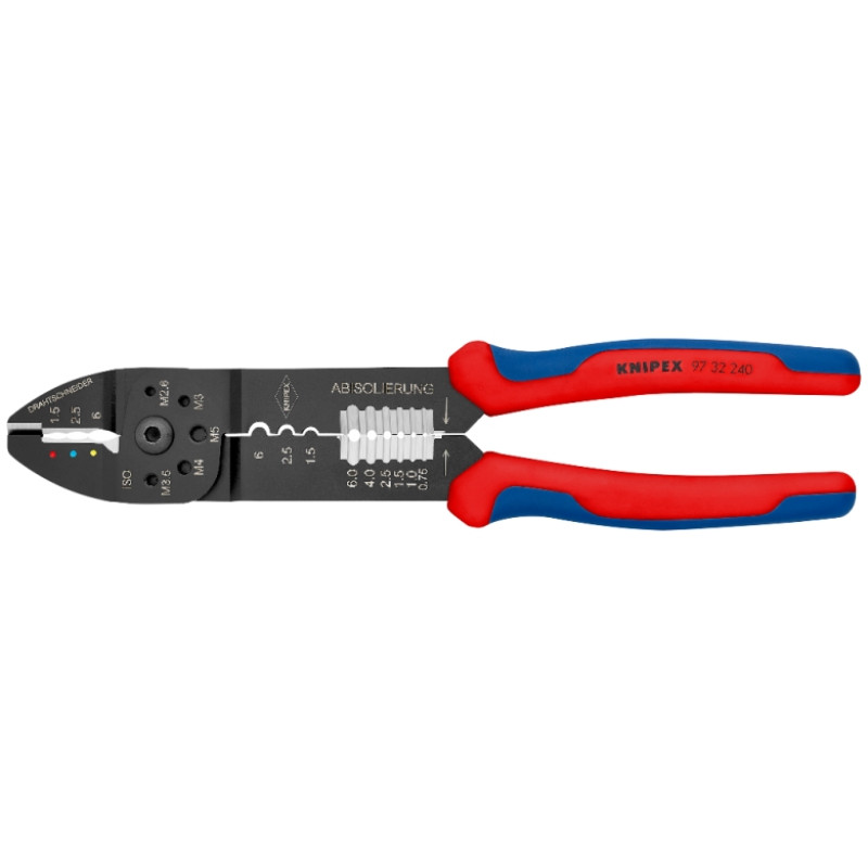 Knipex Pince Universelle à Forte Démultiplication « Lineman's Pliers » Modèle Américain Noire Atramentisée, Gainées En Plastique Antidérapant 240 Mm