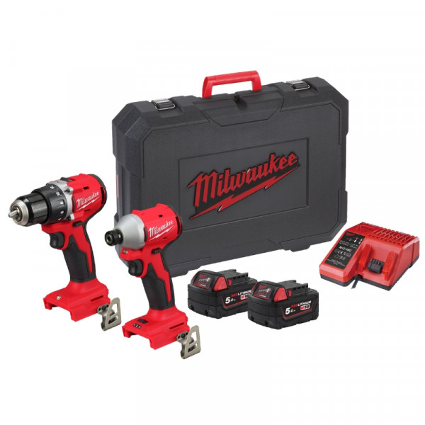 MILWAUKEE Pack 2 outils 18V 2x5Ah - BLCPP2B-502C - 4933492837