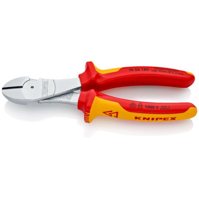 Pince coupante de côté 1000 v démultiplication 74 06 knipex