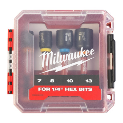 Coffret 4 douilles magnétique shockwave 4932492445 milwaukee