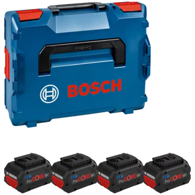 Pack 4 batteries 18v 5,5ah procore l-boxx 1600a02a2u bosch