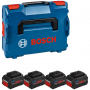 Pack 4 batteries 18v 5,5ah procore l-boxx 1600a02a2u bosch