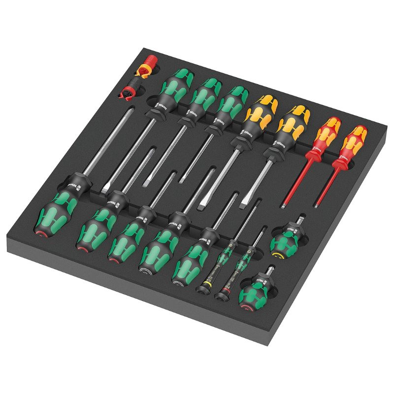 Wera 05135906001 - Coffret 16 Tournevis Extra Fins Isolés (garantie à Vie)