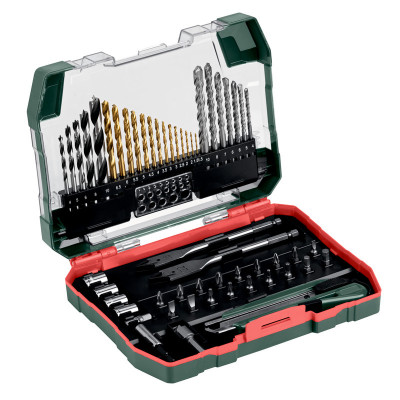 Set embouts + forets + accessoires 55 pièces 626707000 metabo