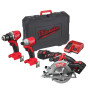 MILWAUKEE Pack 3 outils sans fil 18V 2x5Ah Brushless - M18 BLCPP5B