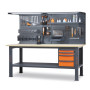BETA Etabli bois 2.1m 4C orange + panneaux porte-outils - 058000723