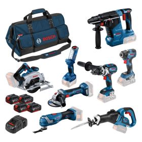 BOSCH Pack 8 outils 18V GBH+GWS+GDR+GSB+GKS+GSA+GOP+GLI - 0615A5004A