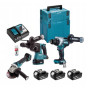 MAKITA Pack 3 outils 18V LXT (DDF486 + DGA506 + DHR243) 3x5Ah - DLX3157TJ