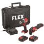 FLEX Pack 2 outils 18V multitool + perceuse à percussion 2x2,5 Ah - 532843