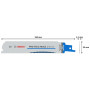 BOSCH 5 Lames de scie sabre PRO Métal 150mm S937HBF - 2608658997