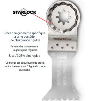 Fein E-Cut Starlock Plus Lame de scie de précision 50x65 mm - Acier HCS, 1  pc. ( 63502230210 )